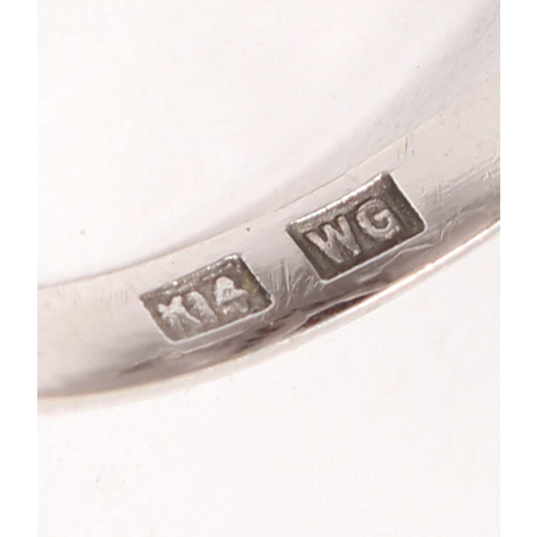 美品   リング 指輪 K14WG ガーネット    レディース 13号 レディースのアクセサリー(リング(指輪))の商品写真