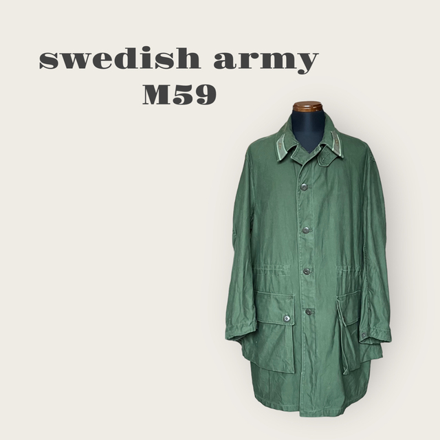 スウェーデン軍]実物70-80年代ヴィンテージM59フィールドコートサイズL