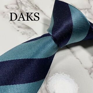 ダックス(DAKS)のネクタイ ダックス ストライプ ワンポイントロゴ刺繍 シルク(ネクタイ)