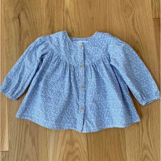 ザラキッズ(ZARA KIDS)の【美品】ザラベビー　ZARA 花柄　ブラウス　86(シャツ/カットソー)