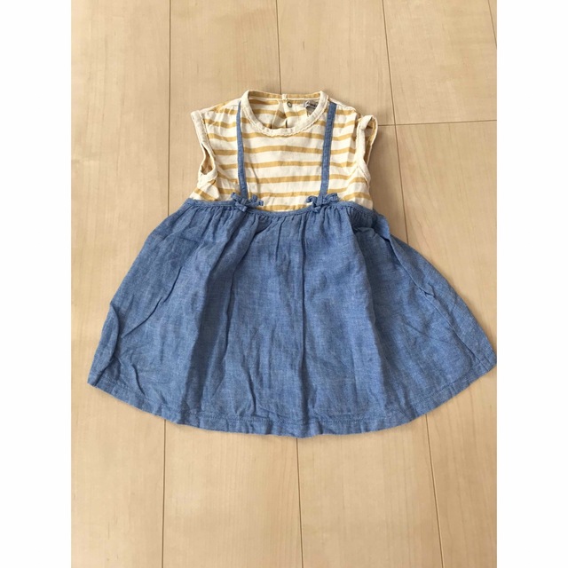 BeBe(ベベ)の80サイズ　ワンピース ３点 キッズ/ベビー/マタニティのベビー服(~85cm)(ワンピース)の商品写真