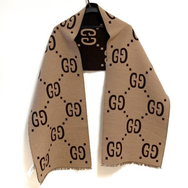 国内配送】 GUCCI(グッチ) - Gucci マフラー美品 495592 GG柄 マフラー