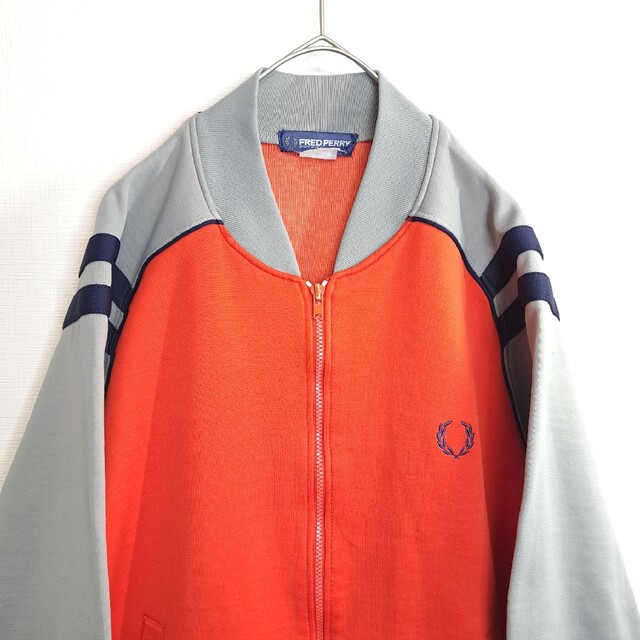 【希少】FRED PERRY 80s 古着 オールド ジャージ 赤×グレー M