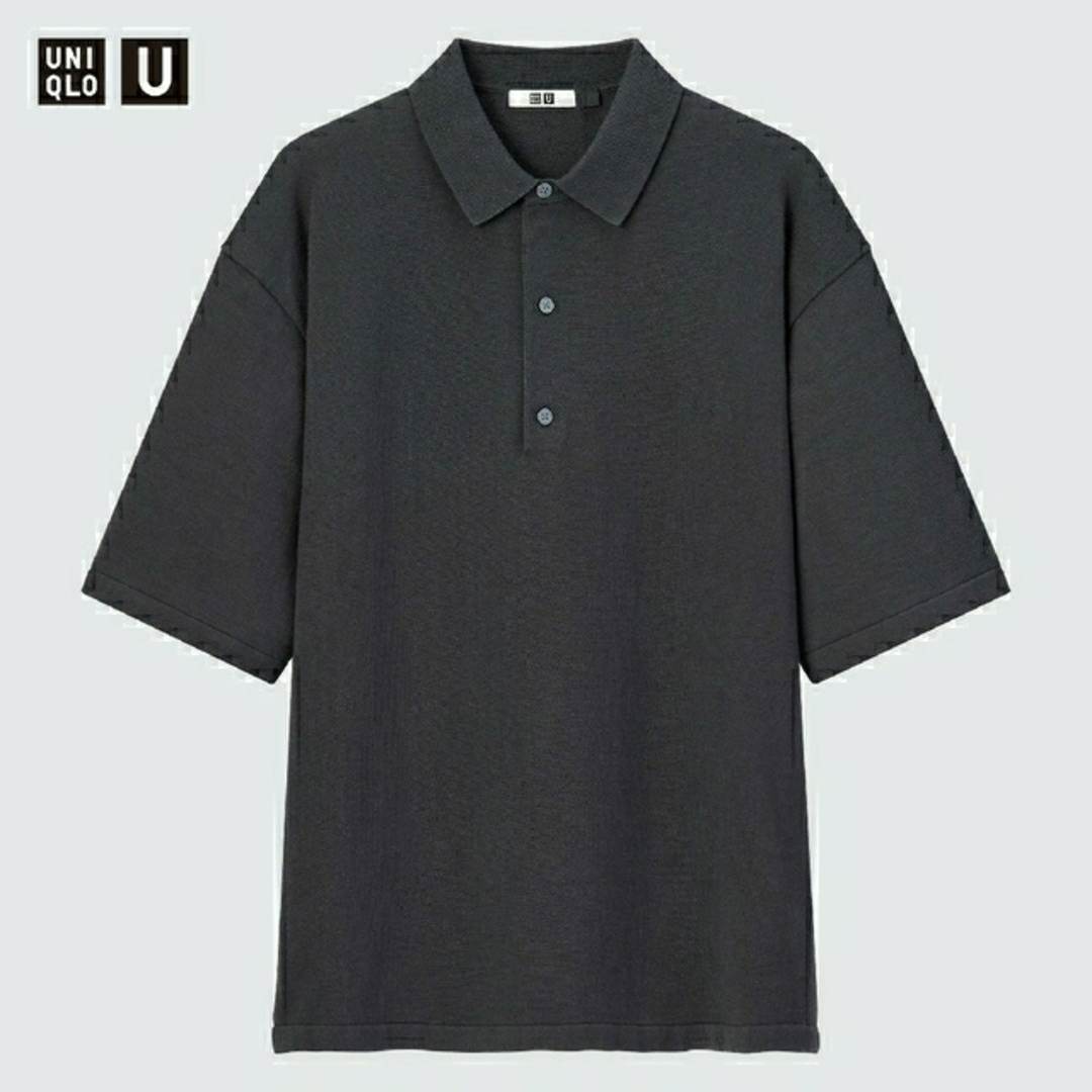 UNIQLO(ユニクロ)のUNIQLO U ニットポロシャツ（半袖）S メンズのトップス(ポロシャツ)の商品写真