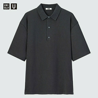 ユニクロ(UNIQLO)のUNIQLO U ニットポロシャツ（半袖）S(ポロシャツ)