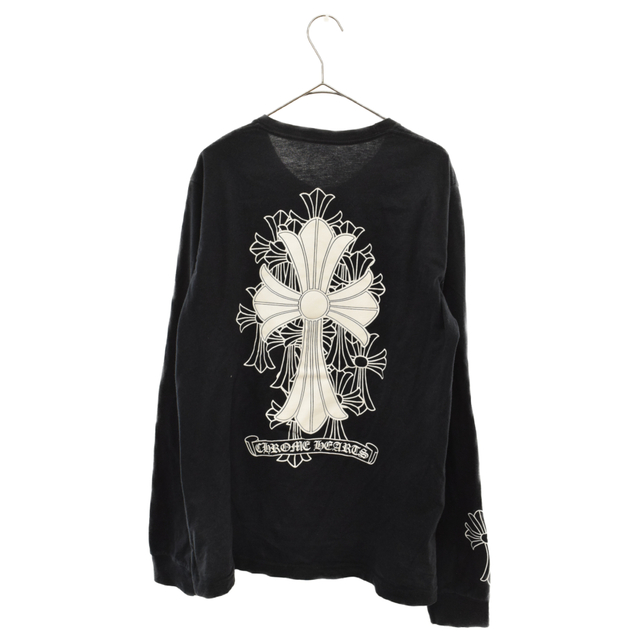 CHROME HEARTS クロムハーツ クロスバックプリント長袖Tシャツ カットソー ブラック