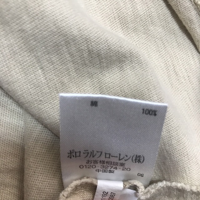 Ralph Lauren(ラルフローレン)のラルフローレン　RALPH LAUREN Tシャツ Lサイズ　ベージュ レディースのトップス(Tシャツ(半袖/袖なし))の商品写真