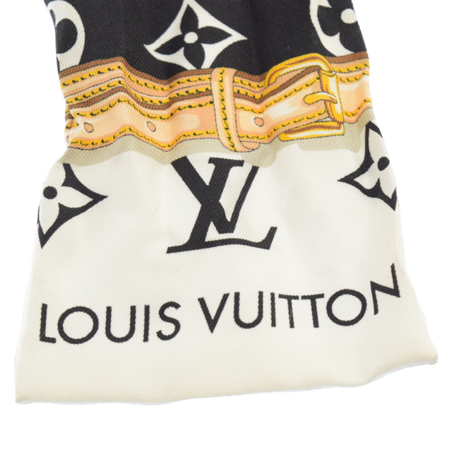 LOUIS VUITTON(ルイヴィトン)のLOUIS VUITTON ルイヴィトン バンドーモノグラム コンフィデンシャルスカーフ シルク100% ブラック ホワイト イエロー M78656 メンズのファッション小物(バンダナ/スカーフ)の商品写真