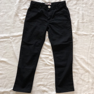 女の子 ストレートパンツ 黒 130 ズボン(パンツ/スパッツ)