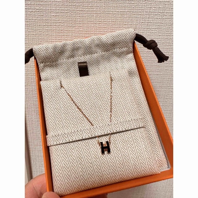 新品未使用 レア HERMES エルメス ミニ ポップH ネックレス 黒