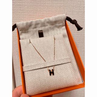 エルメス(Hermes)の新品未使用 レア HERMES エルメス ミニ ポップH ネックレス　黒(ネックレス)