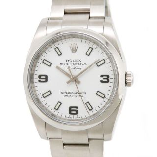 ロレックス(ROLEX)のロレックス エアキング White 369 dial 114200 自動巻き ステンレススティール メンズ ROLEX 【中古】 【時計】(腕時計(アナログ))