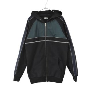 ディオール(Dior)のDIOR ディオール 18AW Zip Up Sweatshirt 863J201K0500 ジップアップパーカー スウェットシャツ ブラック/グリーン(パーカー)