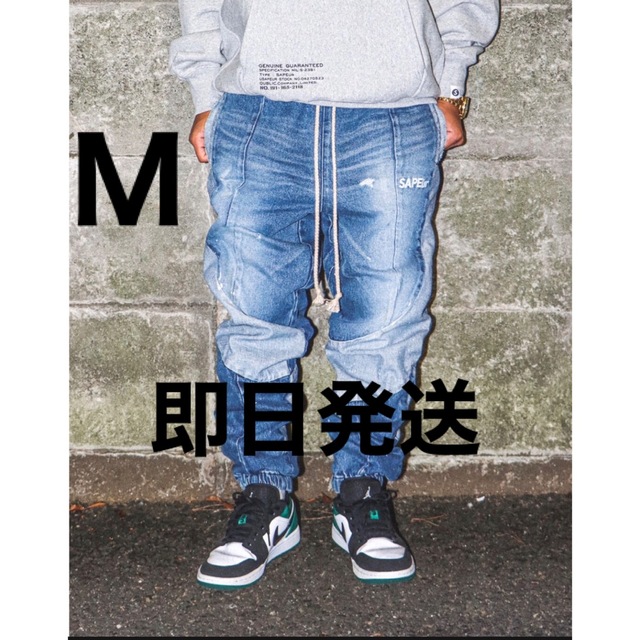 サプール SAPEur VINTAGE DENIM TRACKPANTS M-