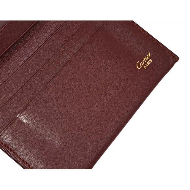 美品 Cartier カルティエ C ドゥ カルティエ 名刺入れ ボルドー