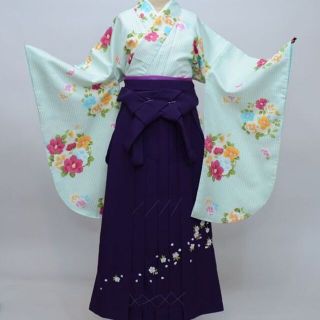 着物袴セット ジュニア用へ直し135～150cm 袴選択可 NO26835(和服/着物)