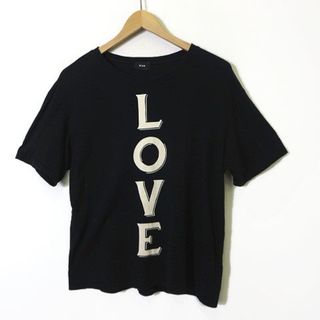 ナイン(NINE)のナイン NINE Tシャツ カットソー LOVE ビッグシルエット 半袖M-L黒(Tシャツ(半袖/袖なし))