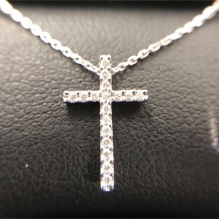 スタージュエリー クロス チョーカー ネックレス K18 0.11ct