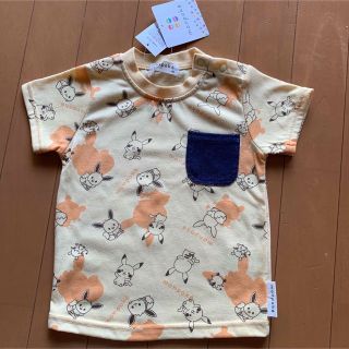 モンポケ　総柄半袖Tシャツ90cm(Tシャツ/カットソー)