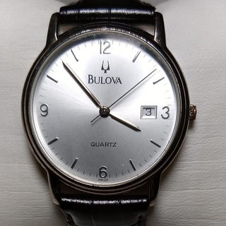 ブローバ(Bulova)の【電池交換済み】BULOVA ブローバ クオーツ腕時計 クロコダイルベルト(腕時計(アナログ))