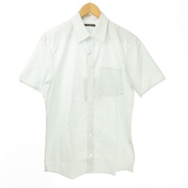 ルイヴィトン LOUIS VUITTON シャツ 半袖 総柄 モノグラム 白 青 - シャツ