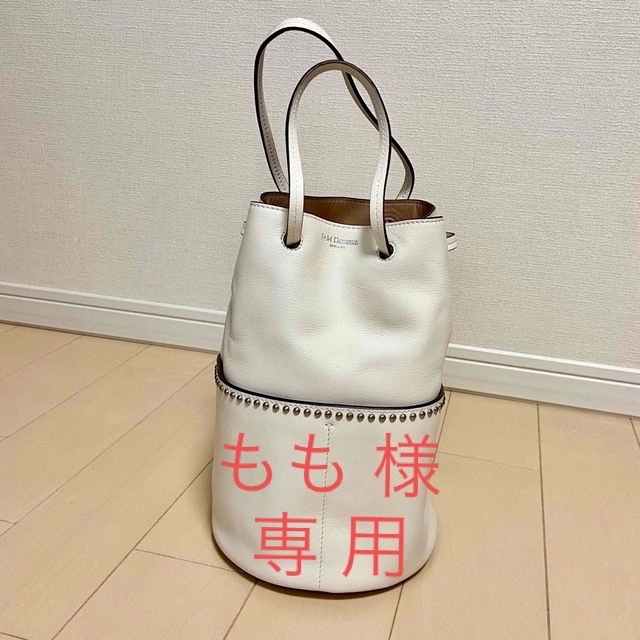 J&M davidson ミニデイジー ホワイト レザー ハンドバッグ 在庫処分