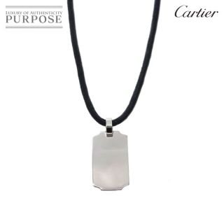 カルティエ(Cartier)のカルティエ Cartier サントス デュモン ネックレス 41cm K18 WG ホワイトゴールド 750 コットン VLP 90180553(ネックレス)