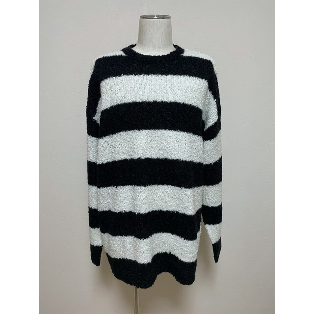 NUMBER (N)INE/ナンバーナイン ALPACA BORDER KNIT BIG PULLOVER アルパカ ボーダー ビッグプルオーバーニット【007】