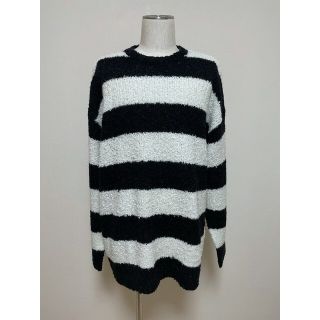 ナンバーナイン(NUMBER (N)INE)のNUMBER (N)INE/ナンバーナイン ALPACA BORDER KNIT BIG PULLOVER アルパカ ボーダー ビッグプルオーバーニット【中古】【007】(ニット/セーター)