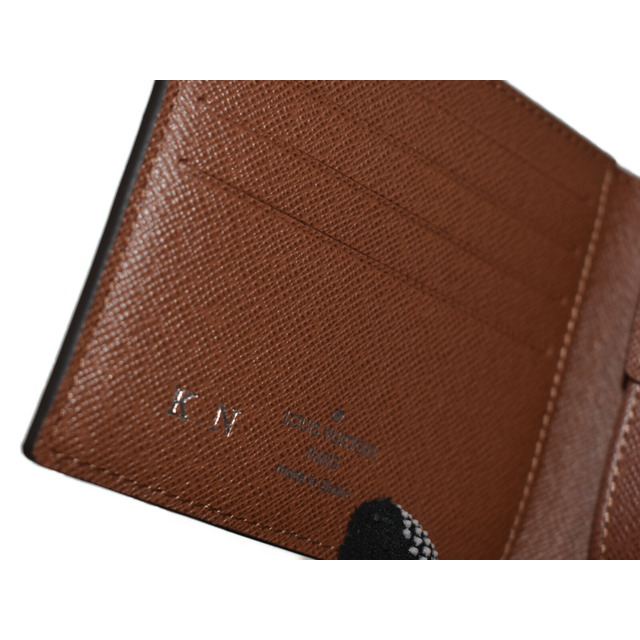 【イニシャル入り】LOUIS VUITTON, ポルトフォイユマルコNMM62288モノグラム/ブラウン系 コーティングキャンバス 財布 レディース レザー 二つ折り財布 人気 コンパクト 【中古】松山久万ノ台店