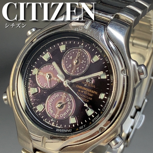 ★定価7.5万円★シチズン アテッサ 電波ソーラー メンズ腕時計WW1902