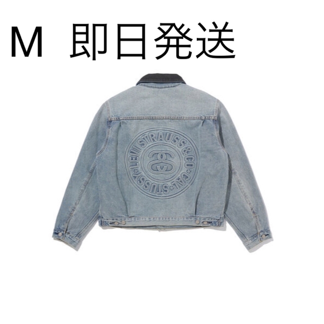 美品 Stussy × Levi's Embossed Trucer Mサイズ Gジャン/デニムジャケット