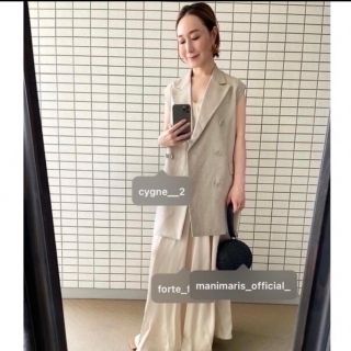 Cygne ジレ ベージュ ベスト シーニュの通販 by 他サイトで売り切れ