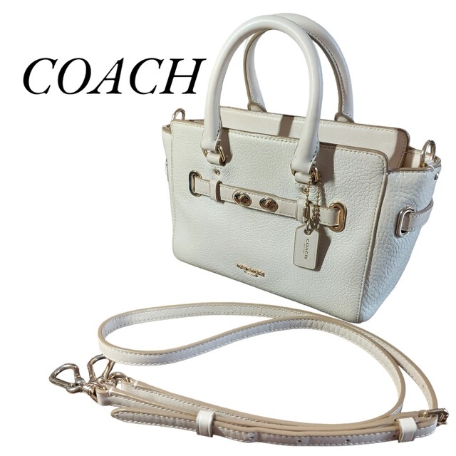 レディースCOACH キャリーオール 2way ミニブレイク ハンドバッグ F37635