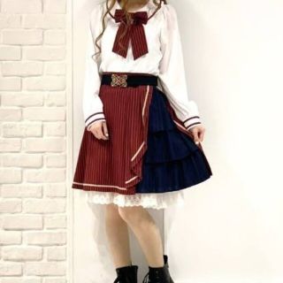 アクシーズファム(axes femme)のaxes femme アシメプリーツスカート (現物写真有(ひざ丈スカート)