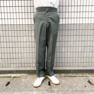 【中古】80’s U.S. ARMY Trousers Dress Pants アメリカ軍 トラウザー ドレスパンツ サイズ：29R ダークグリーン系 古着 中古 mellow(スラックス/スーツパンツ)