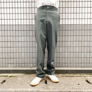 【中古】80’s U.S. ARMY Trousers Dress Pants アメリカ軍 トラウザー ドレスパンツ サイズ：29R ダークグリーン系 古着 中古 mellow(スラックス/スーツパンツ)