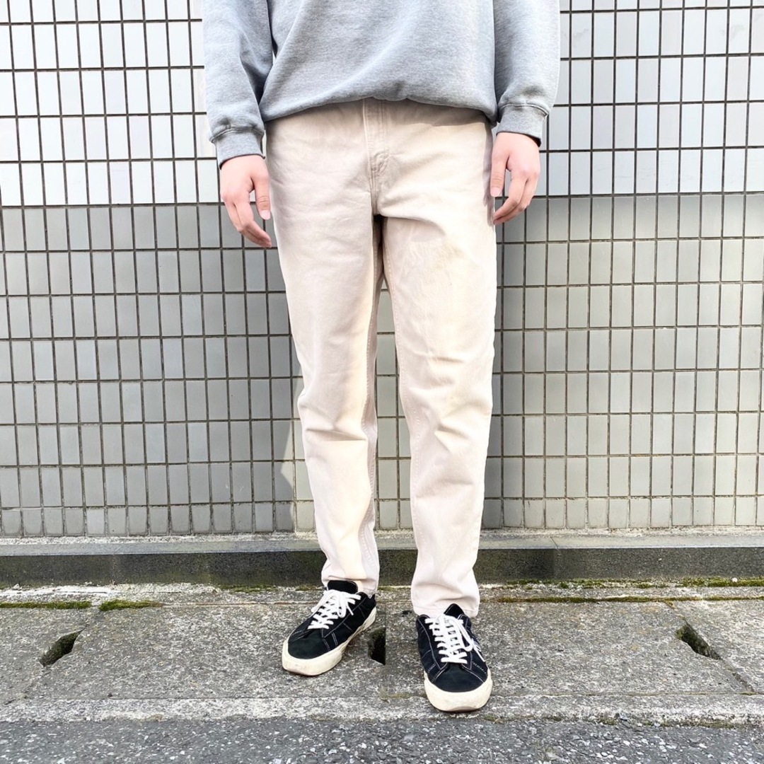 Levi's(リーバイス)の【中古】レディース 90's リーバイス Levi's 550 デニム パンツ RELAXED FIT TAPERED LEG MADE IN U.S.A サイズ：W31 L30.5 ベージュ  古着 中古 mellow レディースのパンツ(その他)の商品写真