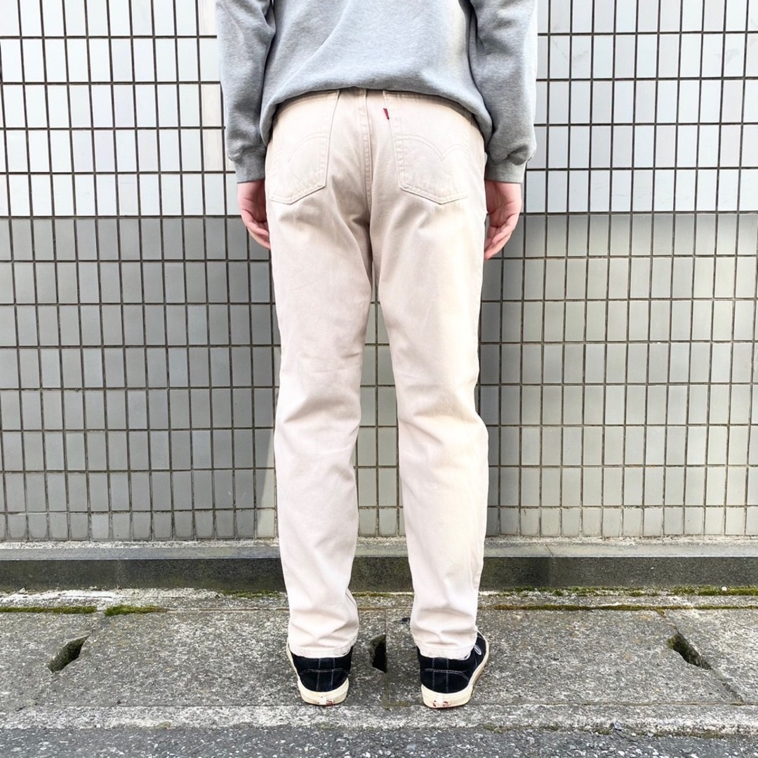 Levi's(リーバイス)の【中古】レディース 90's リーバイス Levi's 550 デニム パンツ RELAXED FIT TAPERED LEG MADE IN U.S.A サイズ：W31 L30.5 ベージュ  古着 中古 mellow レディースのパンツ(その他)の商品写真