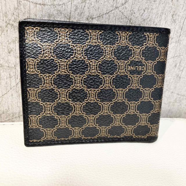 celine - CELINE セリーヌ ヴィンテージ マカダム柄 ブラック 黒 折 celine - CELINE セリーヌ ヴィンテージ マカダム柄 ブラック 黒 折