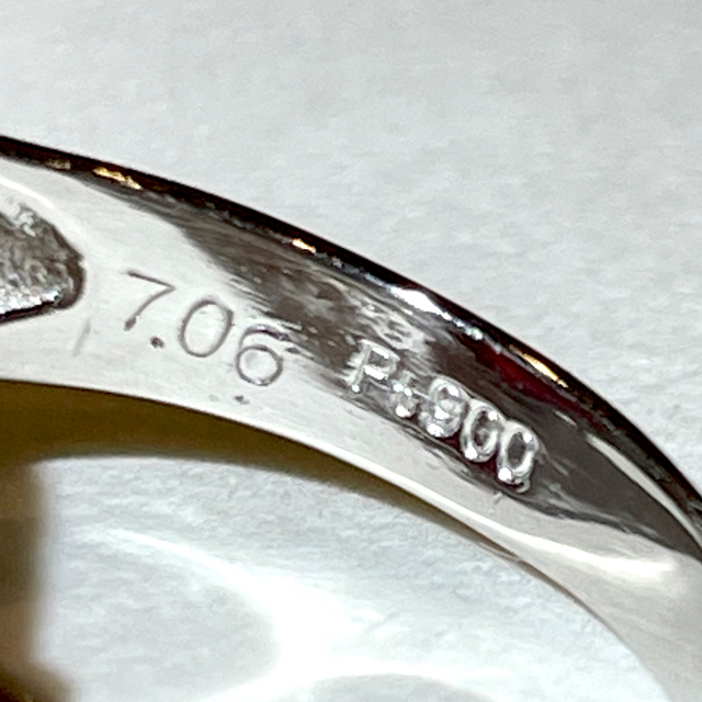 ☆Pt900 南江メノウ7.06ct&ダイヤリング☆ レディースのアクセサリー(リング(指輪))の商品写真