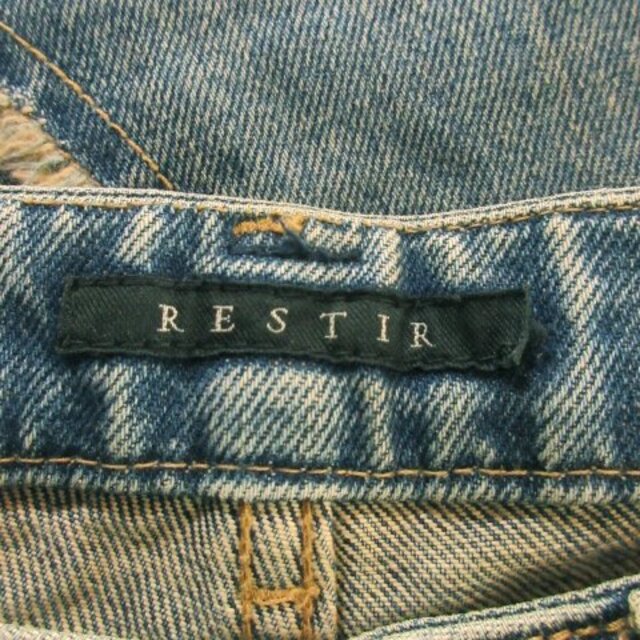 RESTIR(リステア)のリステア パンツ デニム ジーンズ フレア リメイク加工 ダメージ加工 24 青 レディースのパンツ(デニム/ジーンズ)の商品写真