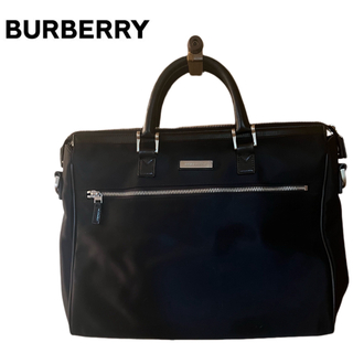 バーバリー(BURBERRY)の【やや汚れあり】Burberry ビジネスバッグ　ブラック　ショルダー紐欠品(ビジネスバッグ)