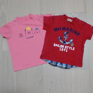 ミキハウス(mikihouse)の専用　ミキハウス　重ね着風マリンＴシャツ＆モンベル　Tシャツ　80㎝(Ｔシャツ)