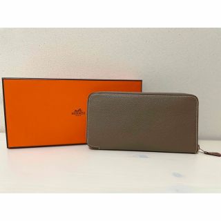 エルメス(Hermes)の美品♡エルメス　アザップロングシルクイン　エトゥープ(財布)