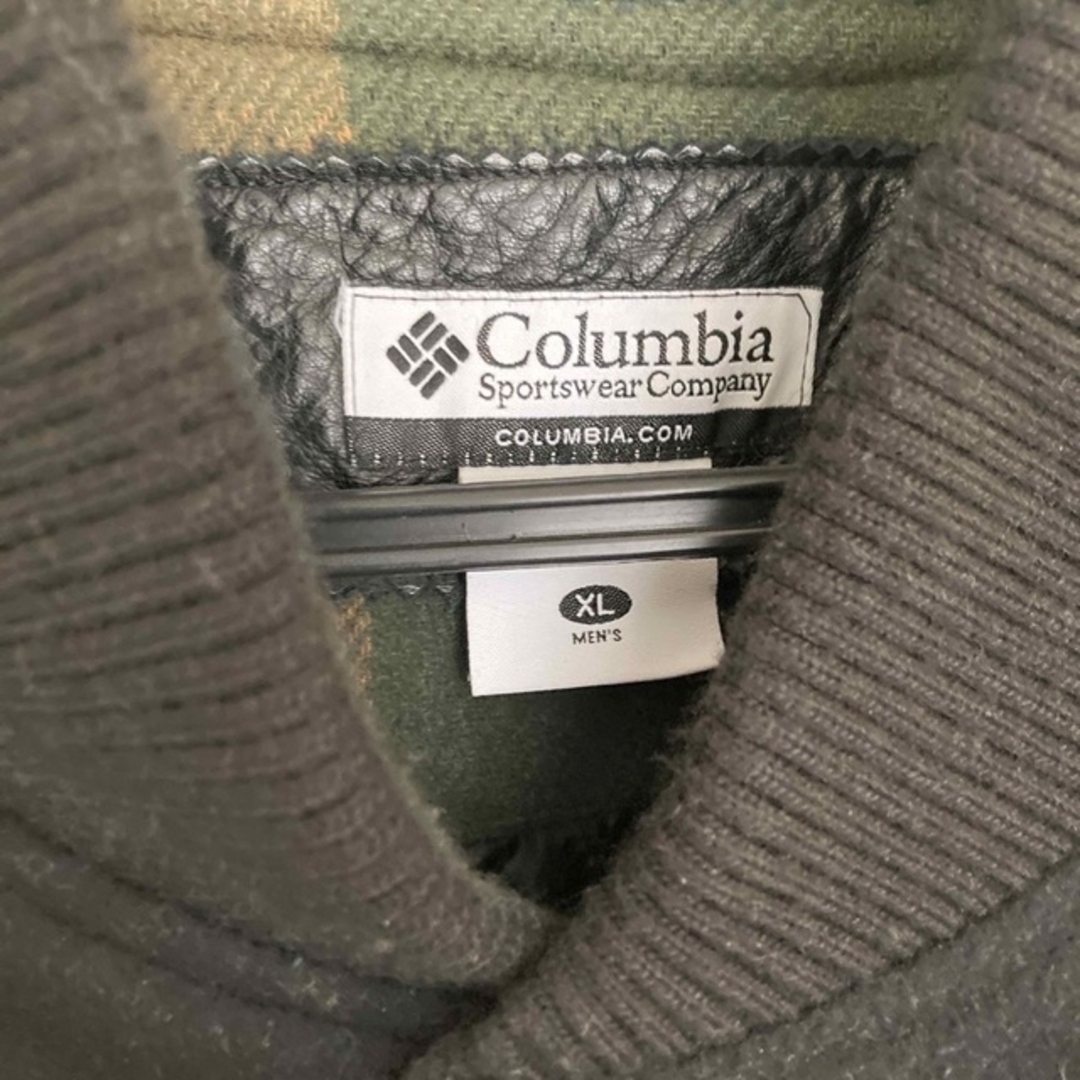 Columbia(コロンビア)のコロンビア　コート　袖革　難あり メンズのジャケット/アウター(スタジャン)の商品写真