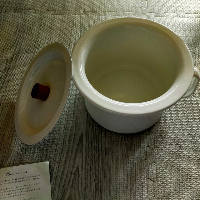 野田琺瑯(ノダホーロー)の野田琺瑯　おまる　おむつなし育児 キッズ/ベビー/マタニティのおむつ/トイレ用品(ベビーおまる)の商品写真