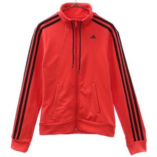 アディダス(adidas)のアディダス CLIMALITE ライン ジャージ M ピンク×ブラック adidas スポーツ トレーニング ジャケット レディース 【中古】  【230310】(その他)