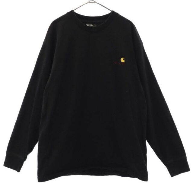 carhartt(カーハート)のカーハート ワンポイントロゴ刺繍 長袖 Tシャツ L ブラック carhartt メンズ 【中古】  【230310】 メンズのトップス(Tシャツ/カットソー(半袖/袖なし))の商品写真