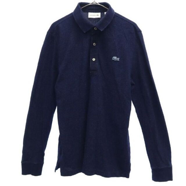 LACOSTE(ラコステ)のラコステ ロゴワッペン 長袖 ポロシャツ XS ネイビー LACOSTE 鹿の子地 メンズ 【中古】  【230310】 メンズのトップス(ポロシャツ)の商品写真